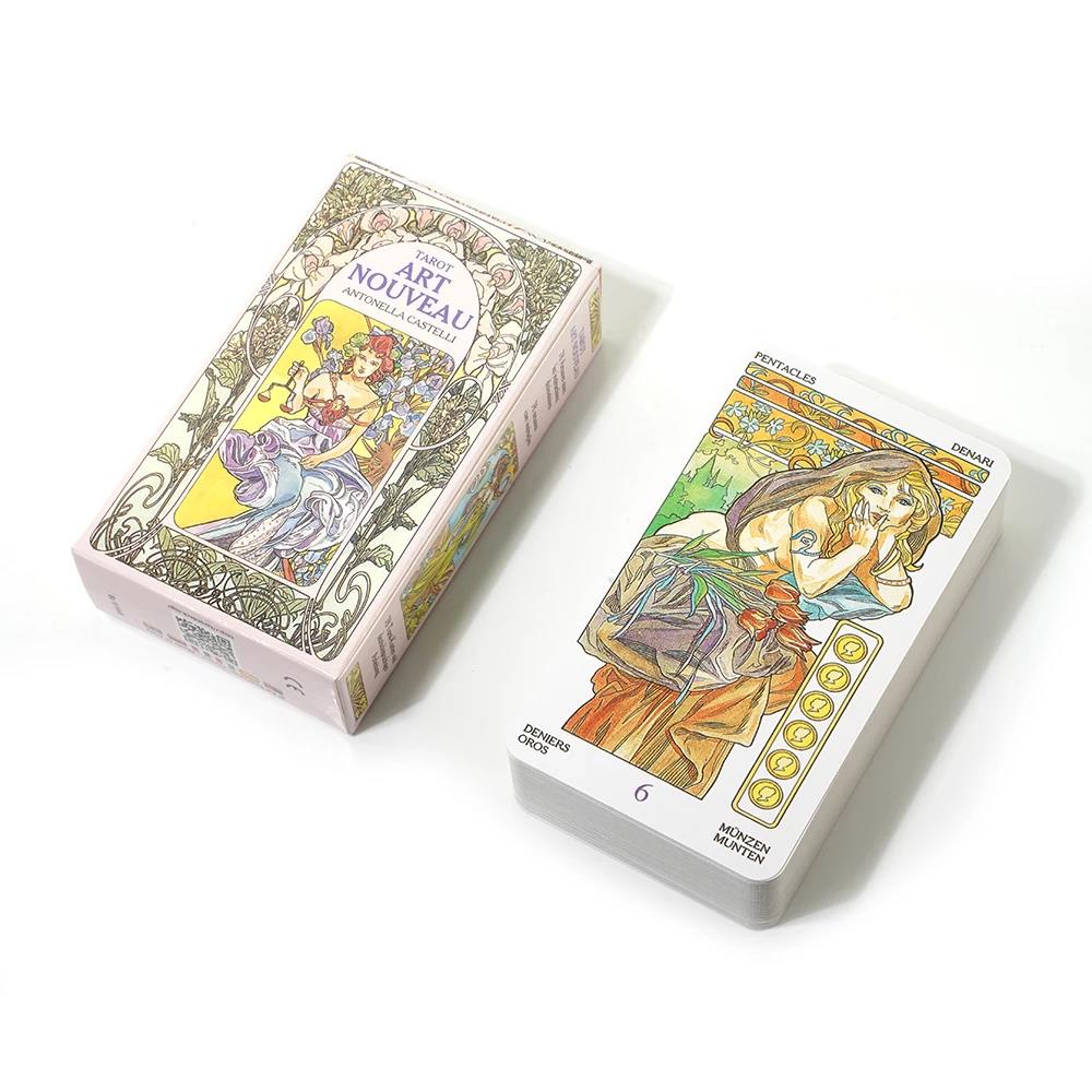 Tarot Art Nouveau Deck 78 Cards Deck Wandering Moon Divination Beginner