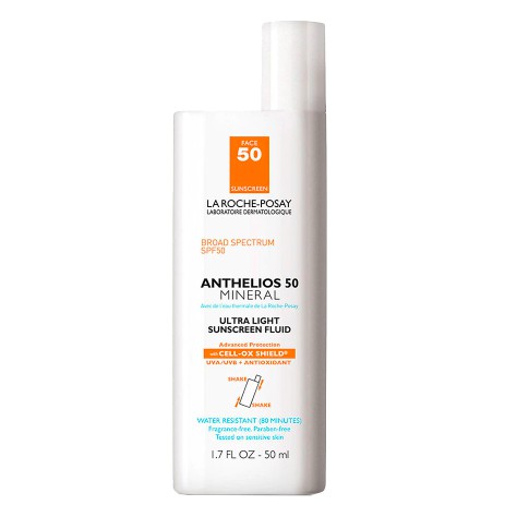 Kem Chống Nắng La Roche-Posay Anthelios 50 Mineral Ultra Light Suncreen Fluid Không Nhờn Rít SPF50+ (UVB + UVA) 50ml