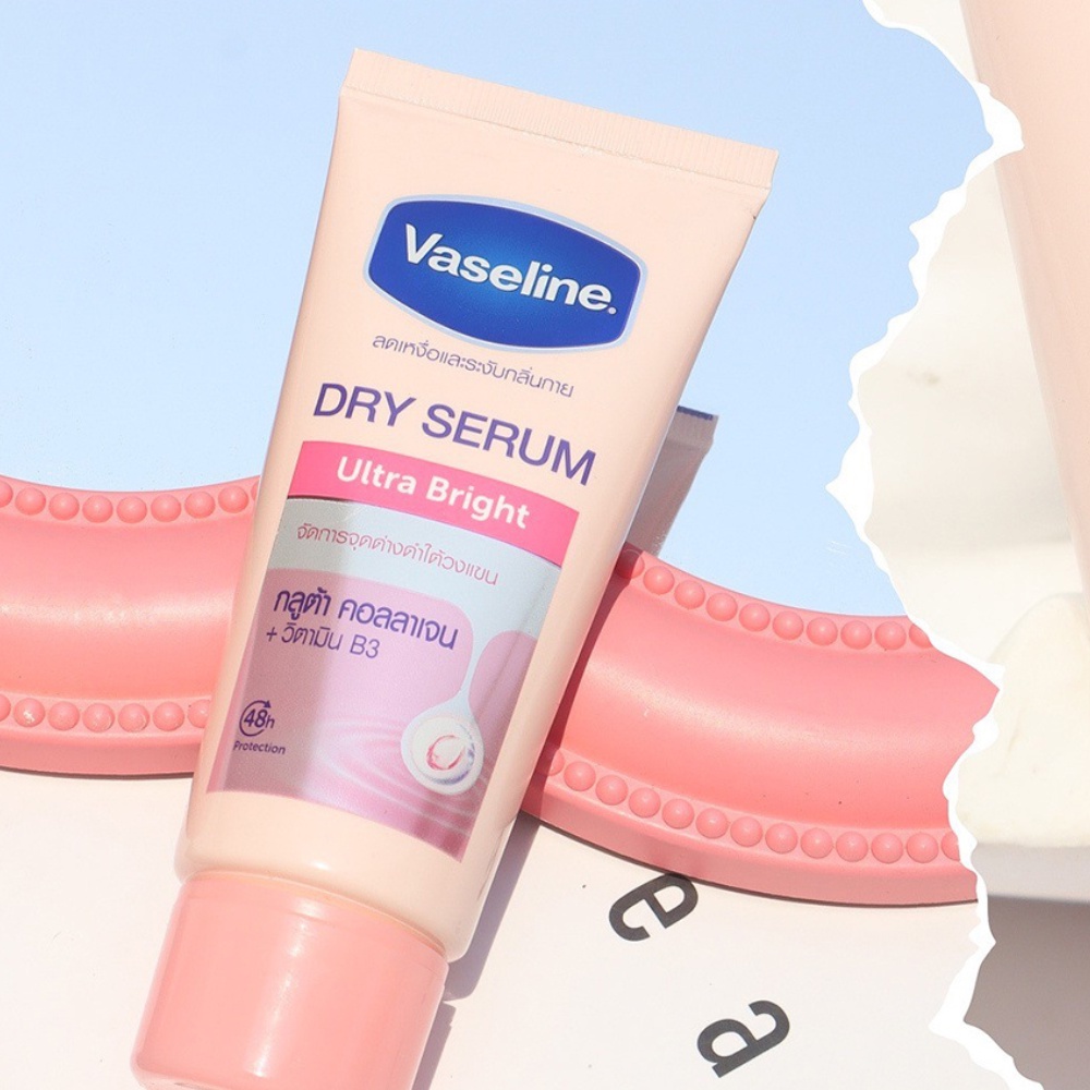 Serum dưỡng trắng nách Vaseline Dry Serum 45ml giúp da trắng sáng tức thì