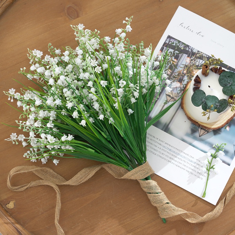 5 Nhánh Hoa Lily Nhân Tạo Bằng Nhựa Dùng Trang Trí Tiệc Cưới