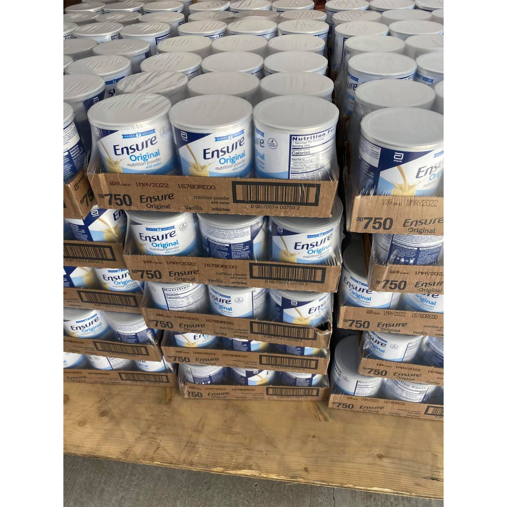 Thùng 6 lon Sữa bột Ensure Original Mĩ 397g hương vani
