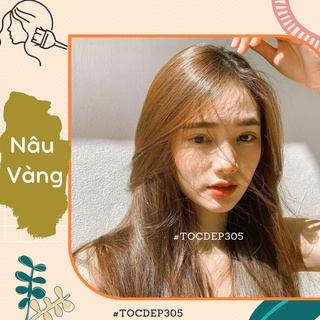 SET NHUỘM NÂU VÀNG KHÔNG TẨY + TẶNG KÈM OXI