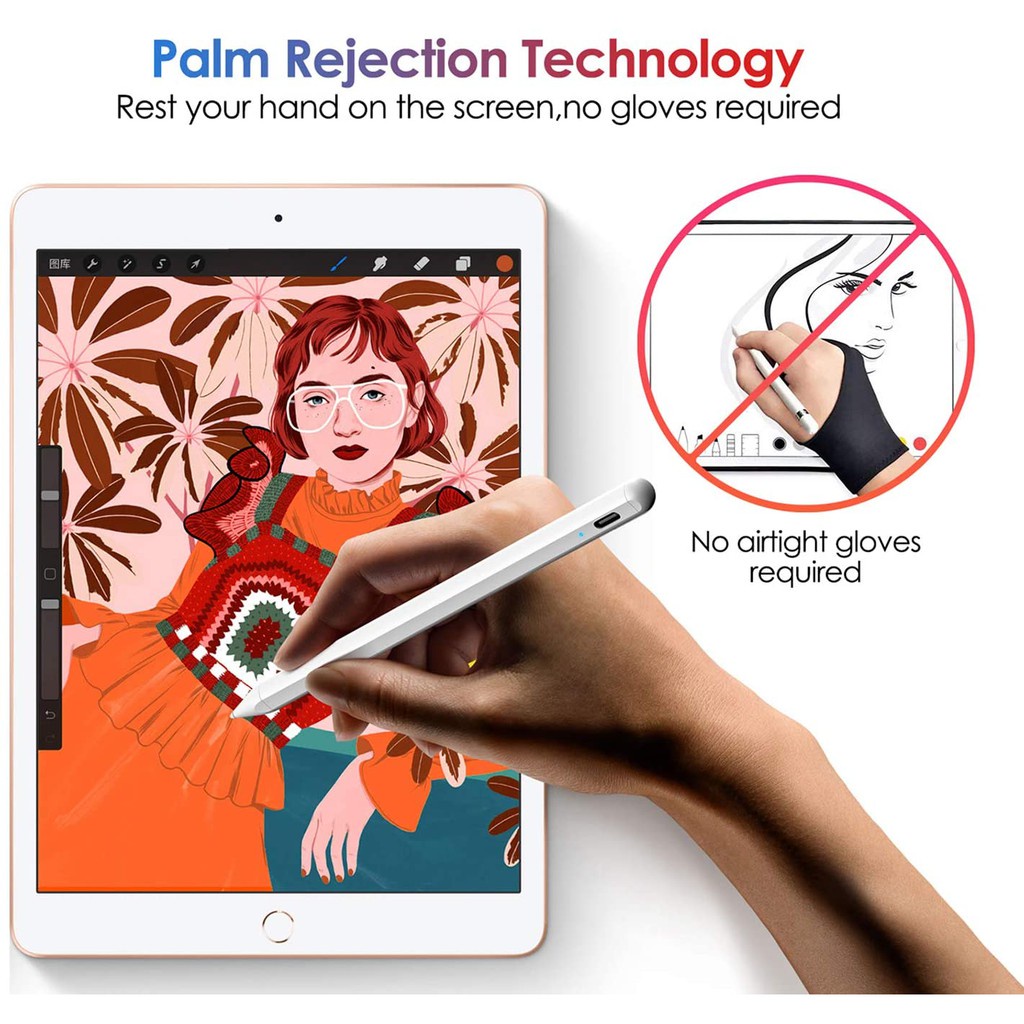 Bút cảm ứng cho Ipad 2018/2019/2020/2021 có hộp đựng pin