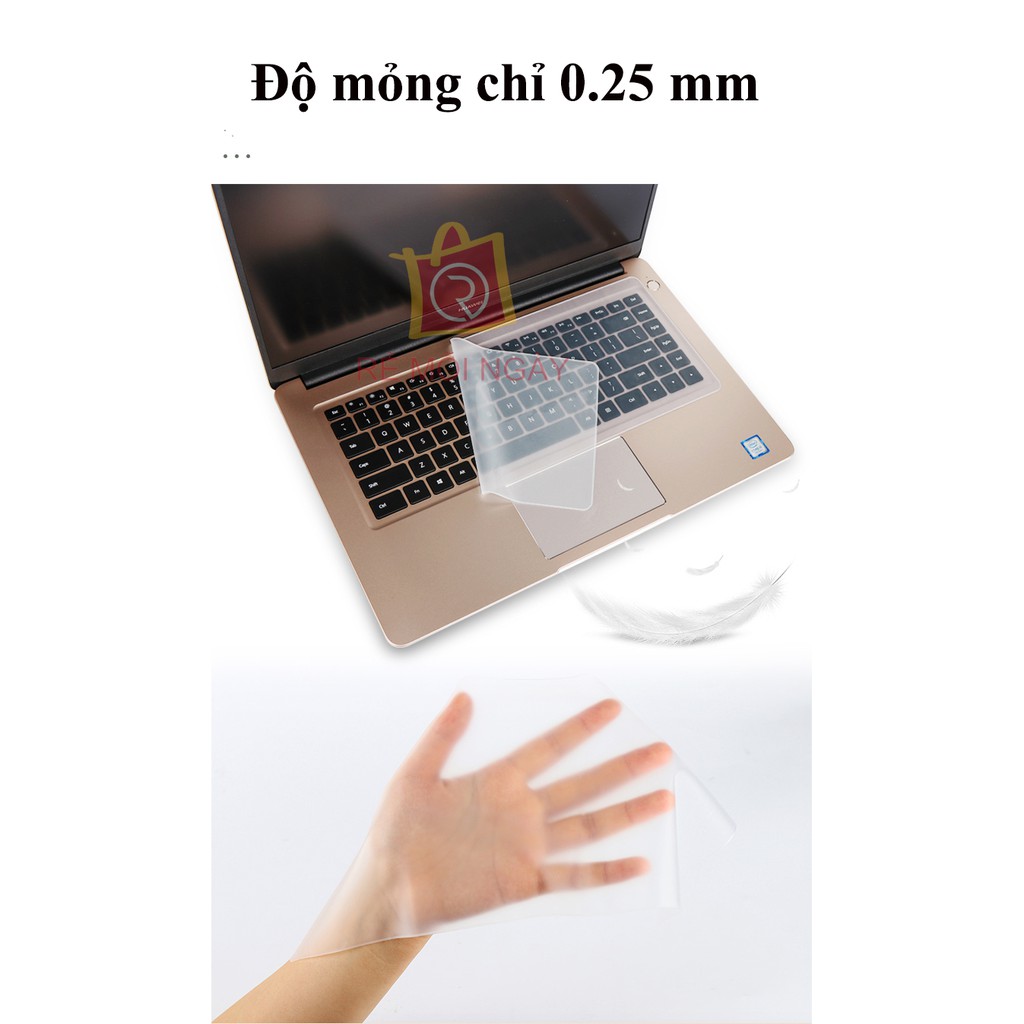 Miếng phủ bàn phím laptop, macbook, 13-17 inch silicon chống bụi, chống nước, đàn hồi cao