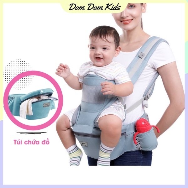 Địu e bé chống gù 4 tư thế 15 cách địu tiện lợi, sản phẩm phù hợp cho bé từ 0 - 36m - Dom Dom Kids