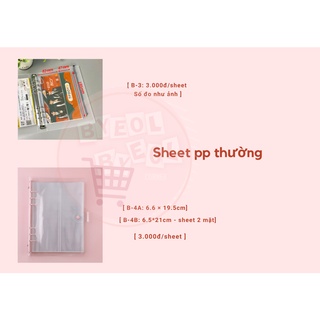Combo 10 trang đựng card A5 6 còng - Sheet PP A5