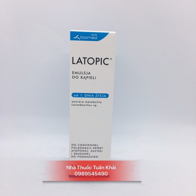 Latopic Bath Emulsion Nhũ Tương Tắm Dành Cho Da Dị Ứng Kích Ứng - 200ml