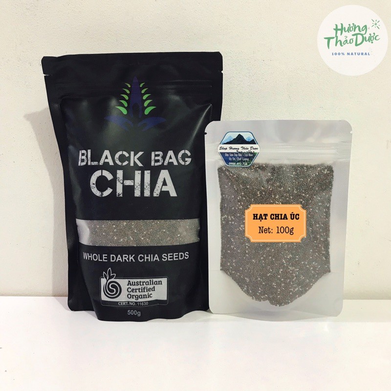 100g Hạt Chia Úc Black Bag Organic - Tách Lẻ Từ Gói 500g