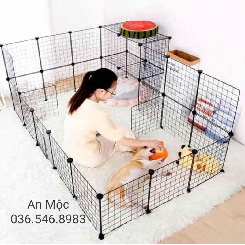 [AN MỘC] Cũi quây hai tầng sang chảnh cho Pet kích thước 175*105*07cm