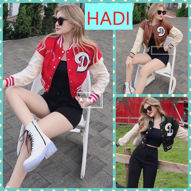 ÁO KHOÁC NỈ NGOẠI CROPTOP LỬNG NỮ NÚT BẤM DÀI TAY VIỀN CỔ CHỮ D MÀU ĐỎ ĐEN XANH NÂU DÀY DẶN CỰC DỄ PHỐI ĐỒ HADI