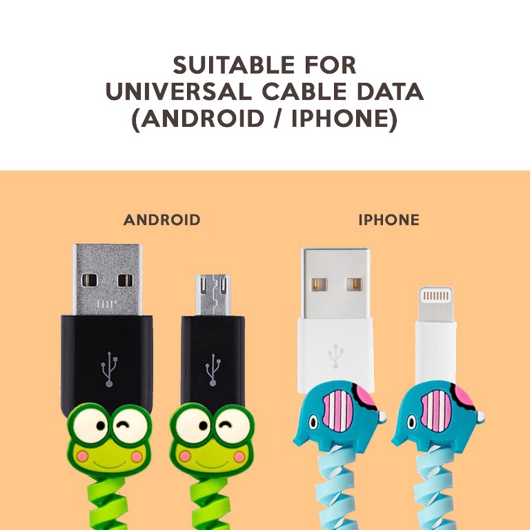 Hoạt Hình Dụng Cụ Bảo Vệ Đầu Dây Cáp Hình Thú Dễ Thương