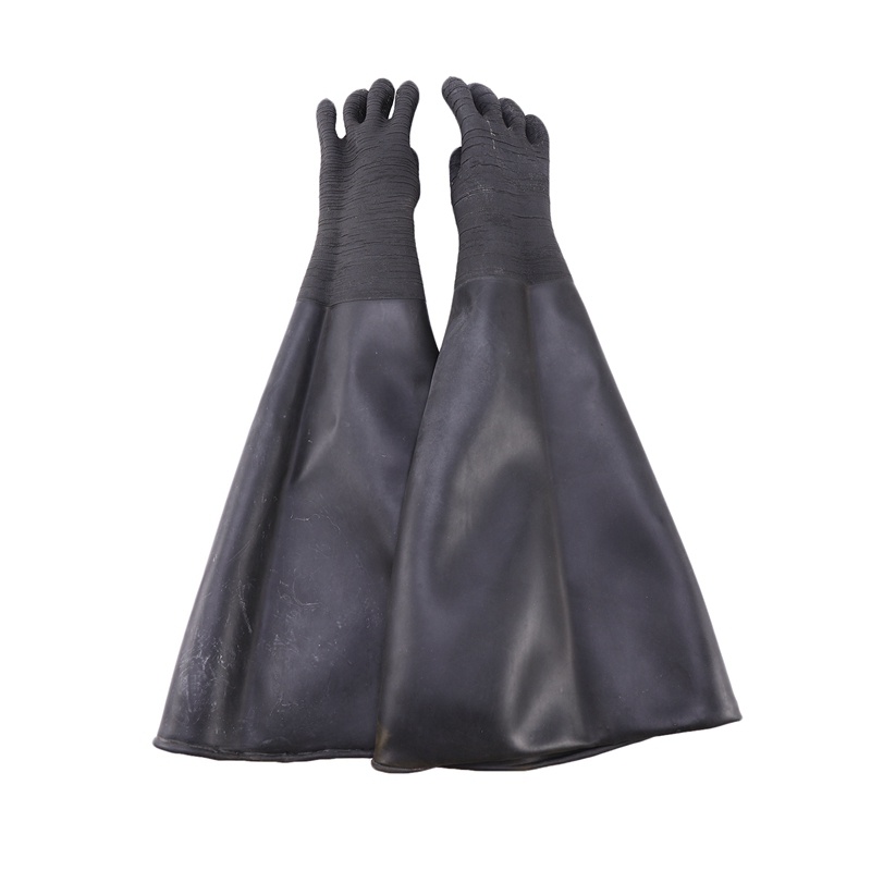 Găng Tay Cao Su Kẻ Sọc Màu Đen Kích Thước 65x30cm
