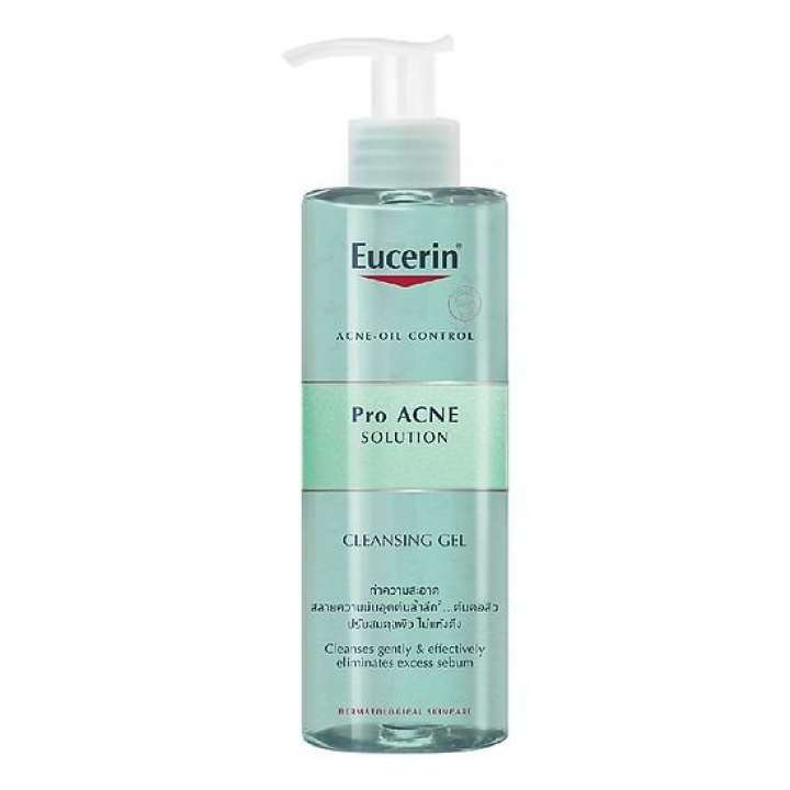 Sữa Rửa Mặt Eucerin Cho Da Dầu Mụn - Eucerin Pro ACNE Solution Cleansing Gel 200ml và 400ml Proacne