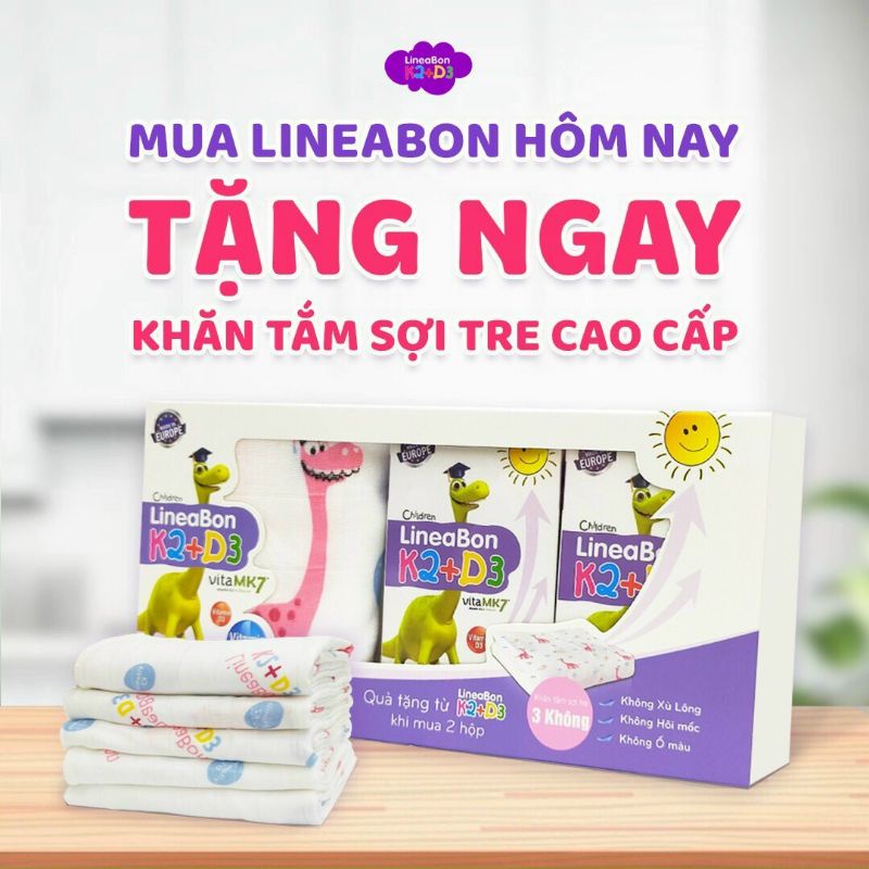 LINEABON K2D3 – Hỗ trợ tăng chiều cao, hết còi xương