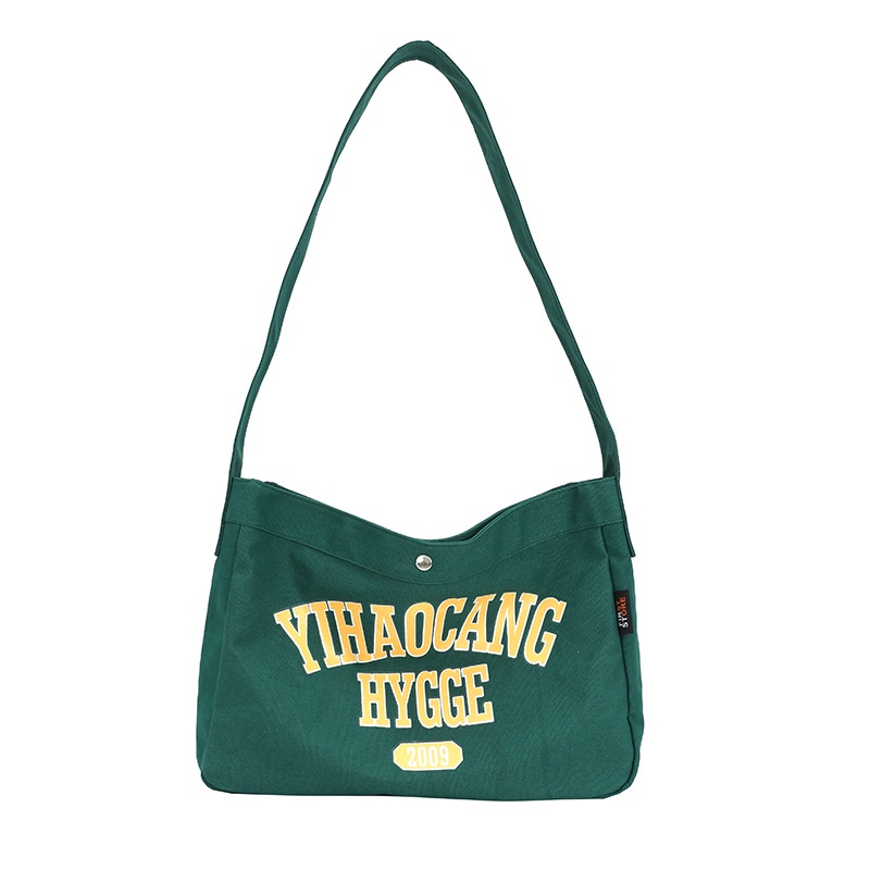 Túi Xách Canvas Cỡ Lớn In Chữ Thời Trang Cho Nam Nữ