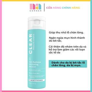 BHA 2% giảm mụn sưng đỏ Paula's Choice Clear Regular Strength Anti - Redness  Exfoliating Solution 30/118ml