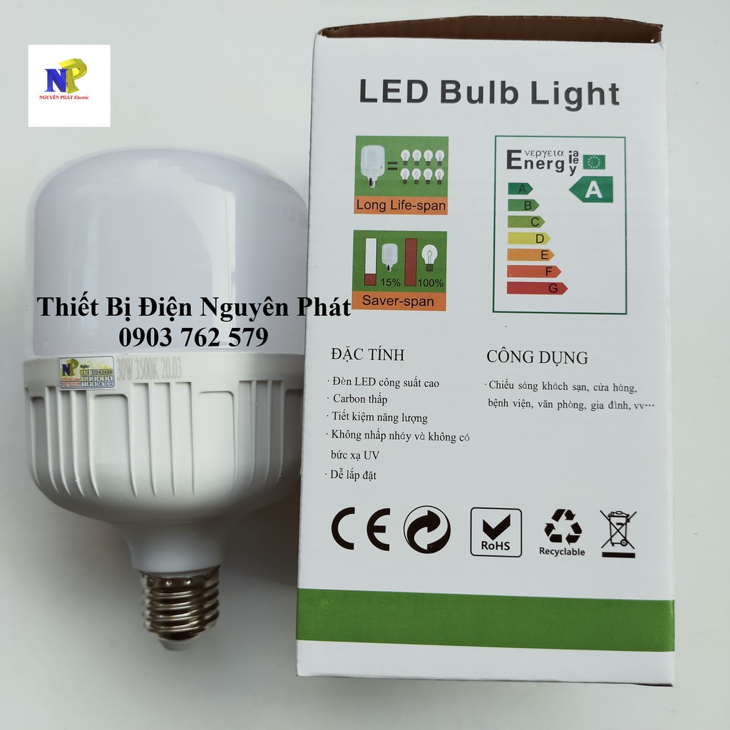 Bóng Đèn Led 30w E27 Kín Nước (Ánh Sáng Trắng/Vàng) - Tiết Kiệm Năng Lượng