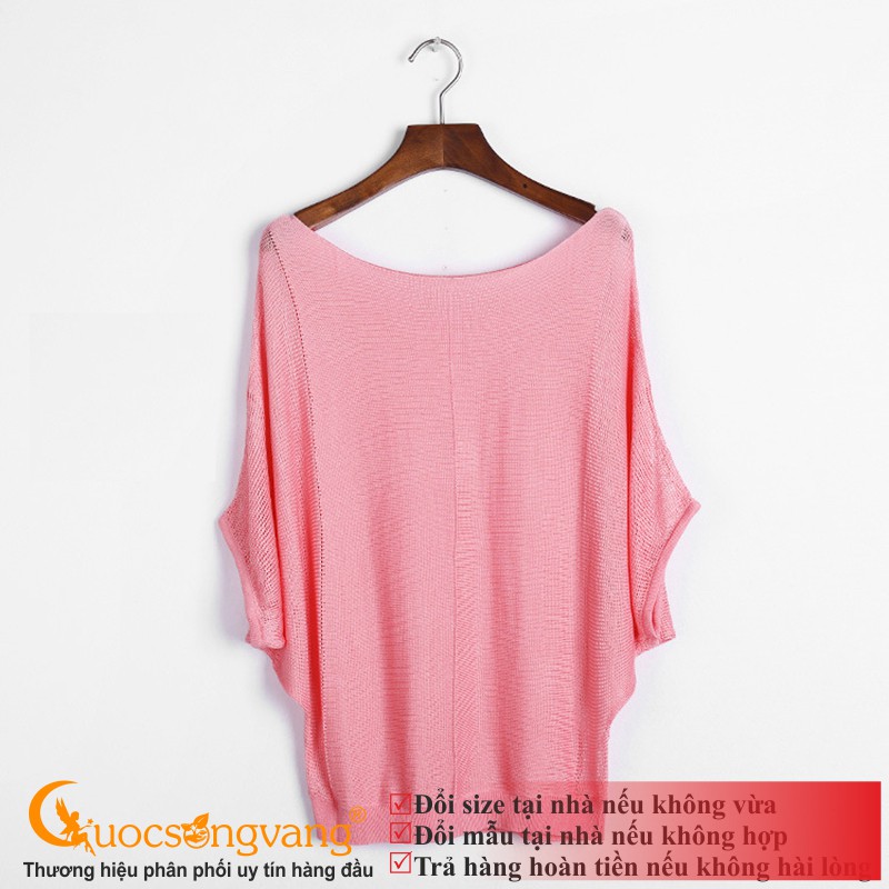Áo nữ áo dệt kim nữ kiểu mùa hè cánh dơi tay ngắn hiệu Queenbe GLA024 Cuocsongvang