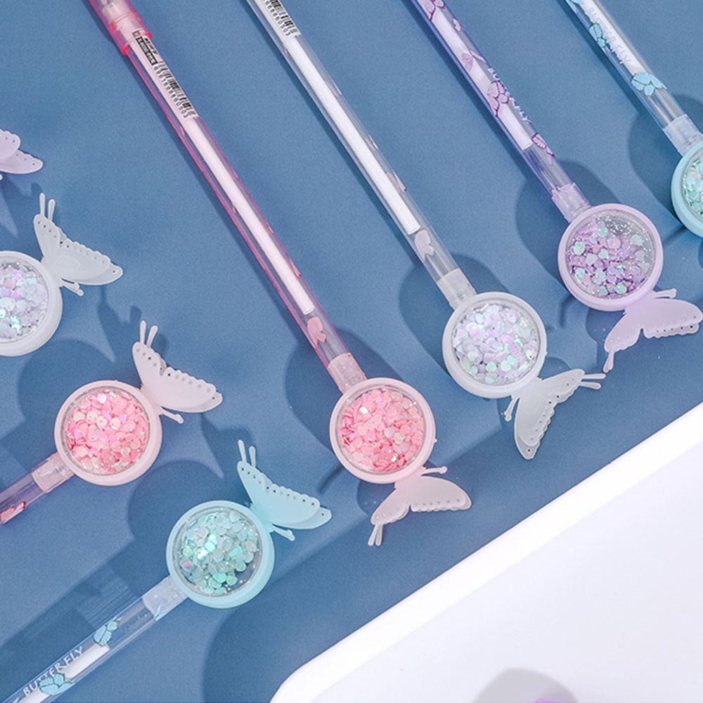 1 Bút Bi Chống Muỗi Đính Sequin Nhiều Màu Hình Trái Tim Dễ Thương Cho Học Sinh/Văn Phòng