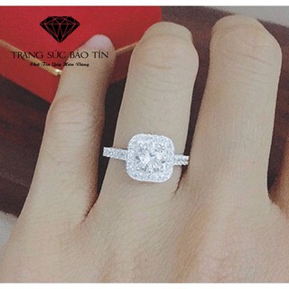 Nhẫn Bạc nữ mặt vuông Bạc Ta Bảo Tín