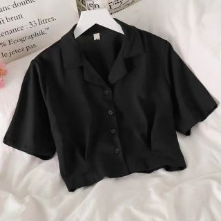 (HÀNG ORDER) Áo croptop cổ sơ mi kèm ảnh thật