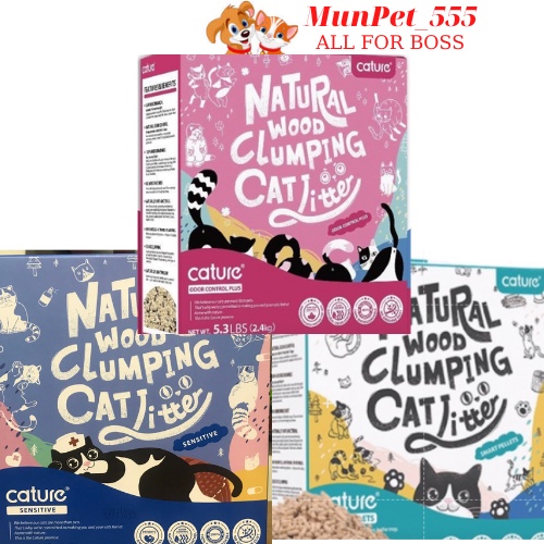 Cát vệ sinh cho mèo Natural Wood than hoạt tính tự nhiên gói 2,4kg