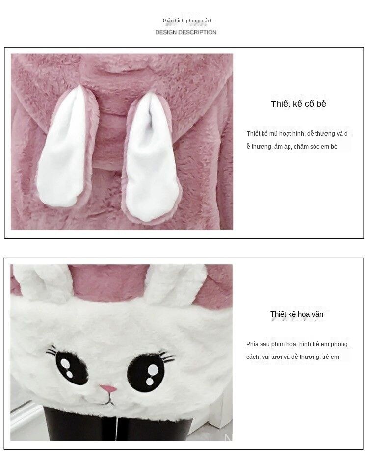 Girl With Winter Velvet Sweater Baby Girl Style Winter Clothes Rabbit Ears Sweater Coat