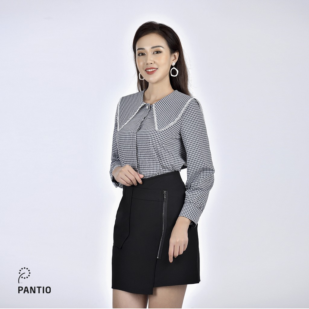 Chân váy ngắn chất liệu tuytsi dáng chữ A - FJN5599 - PANTIO