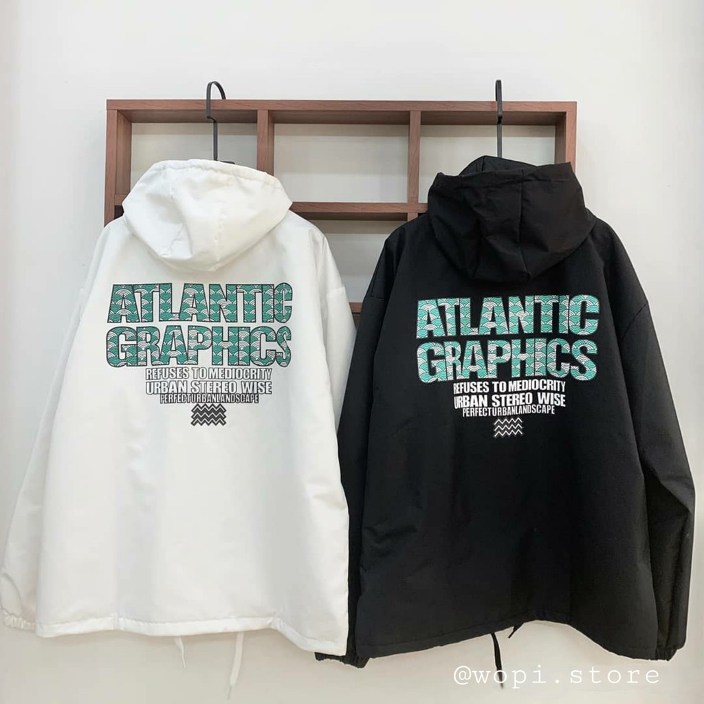 Áo Khoác Dù ATLANTIC GRAPHICS Form Rộng Unisex (3 Màu)