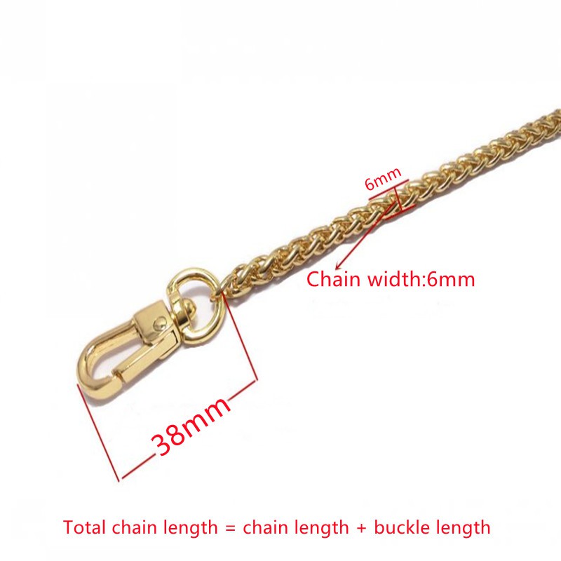 Dây xích kim loại gắn túi xách đeo vai thời trang