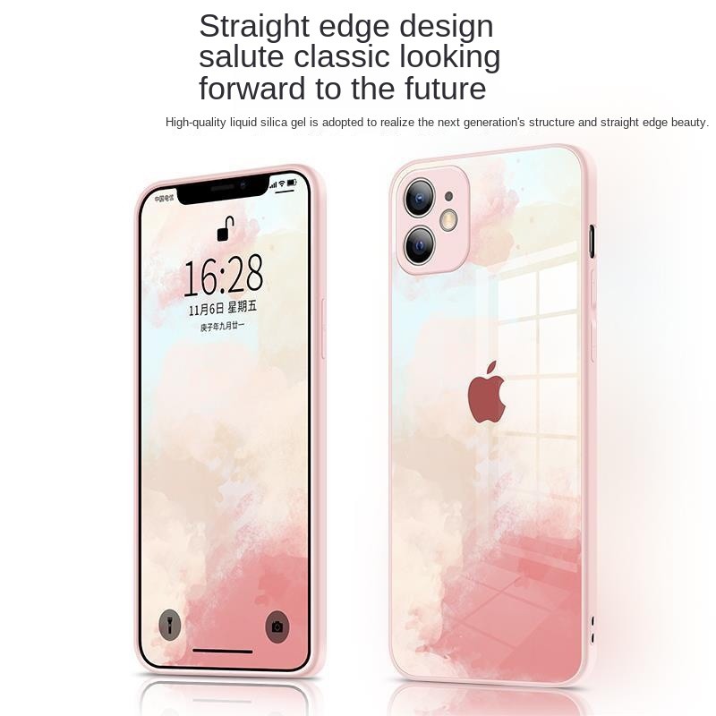 Ốp Điện Thoại Mặt Kính Siêu Mỏng Chống Rơi Màu Sắc Tương Phản Dành Cho Iphone 11pro / Xsmax / Xr / 6 / 7 / 8splus | BigBuy360 - bigbuy360.vn