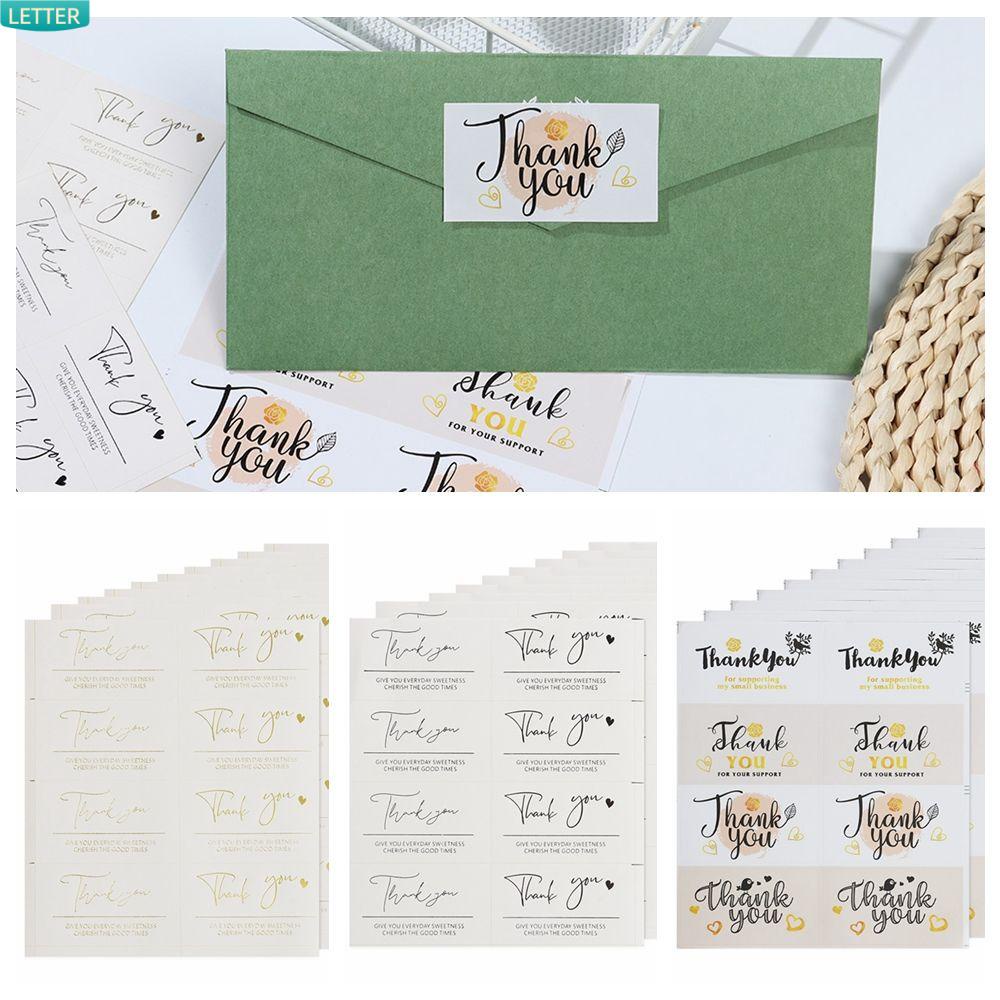 Set 80 Nhãn Dán Chữ Thank You Dùng Trang Trí Gói Quà DIY