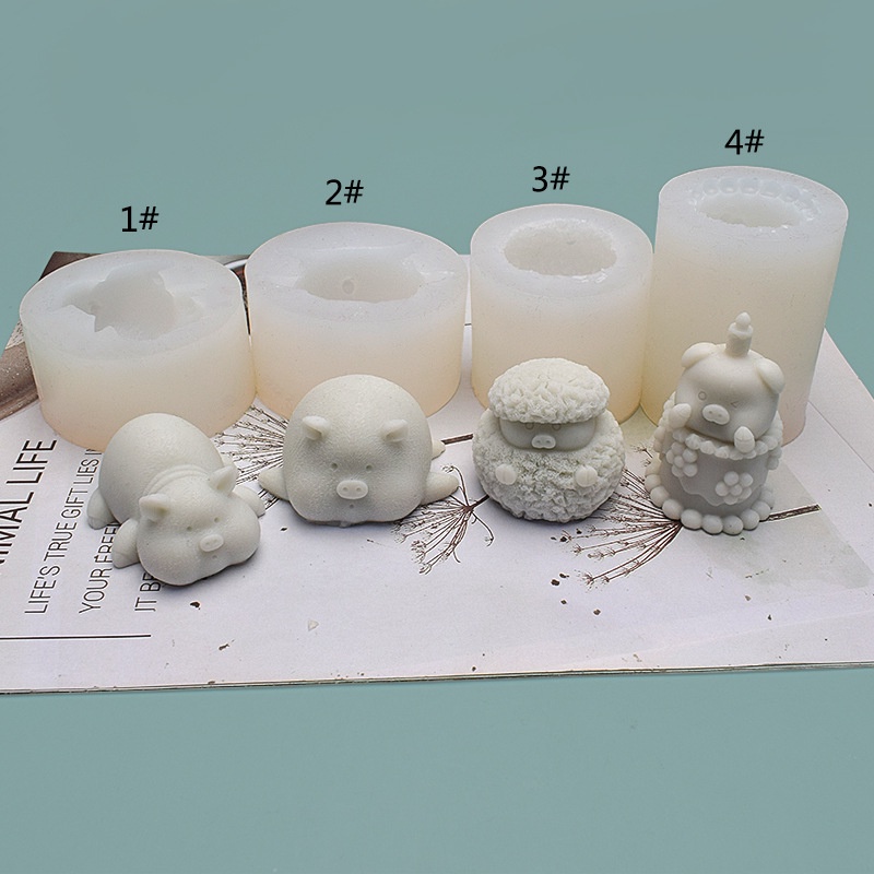 Khuôn Làm Bánh Chất Liệu Silicone Hình Chú Heo Dễ Thương