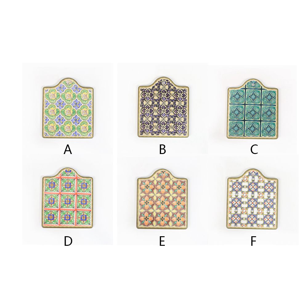 Set 1 / 11 Đế Lót Nồi Bằng Gốm Sứ Cách Nhiệt Họa Tiết Ma Rốc Cổ Điển