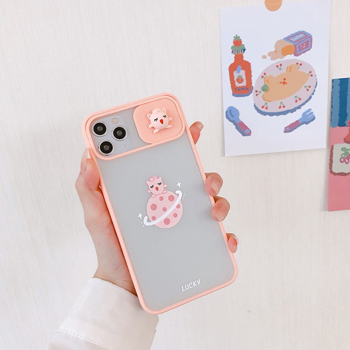 Ốp lưng iphone trượt camera  Pikachu 6/6s/6plus/6splus/7plus/ 8plus / x /xs /xs max /11/11 promax Dino case dt09