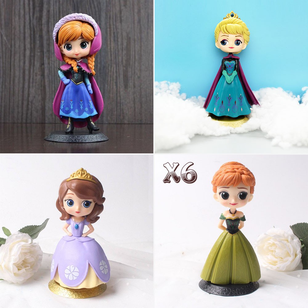 Búp bê trang trí bánh kem Công Chúa Disney Elsa, Anna, Sofia, Belle,  Sakura, Thủy Thủ Mặt Trăng phụ kiện bánh sinh nhật - Đồ trang trí