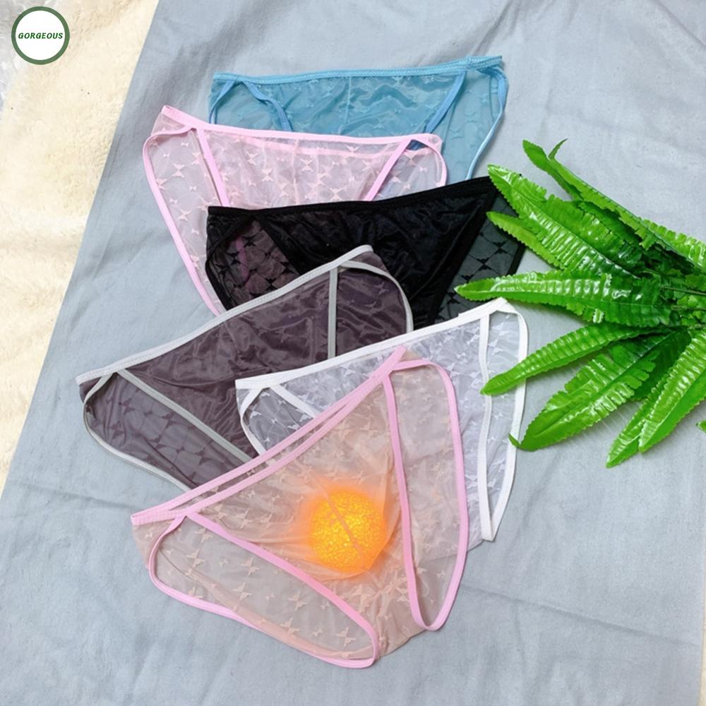 GORGEOUS~Briefs Breathable Comfortable Erotic Knicker Lingerie Male Mesh Panties