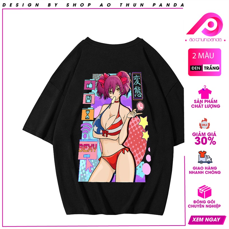 Áo phông nữ Sexy Anime Girl Waifu Japanese Cosplay T-Shirt PANDA MANGA JAP202111268