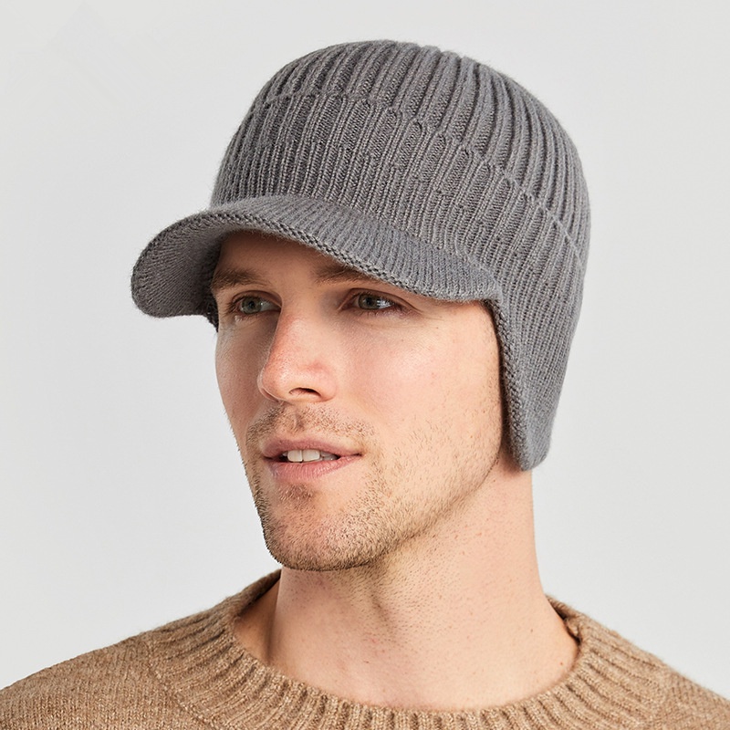 Thick Wool Hats Keep Warm Protects Ears European American Style Fall Winter Fashion For Men