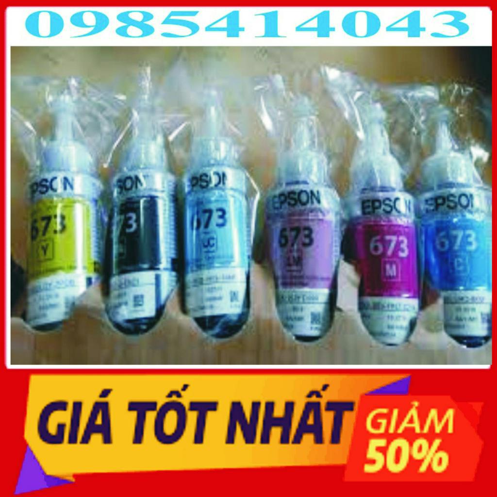 Bộ mực in 6 màu Epson L805/L1800/L850/L800/L810.V.V. mã 673
