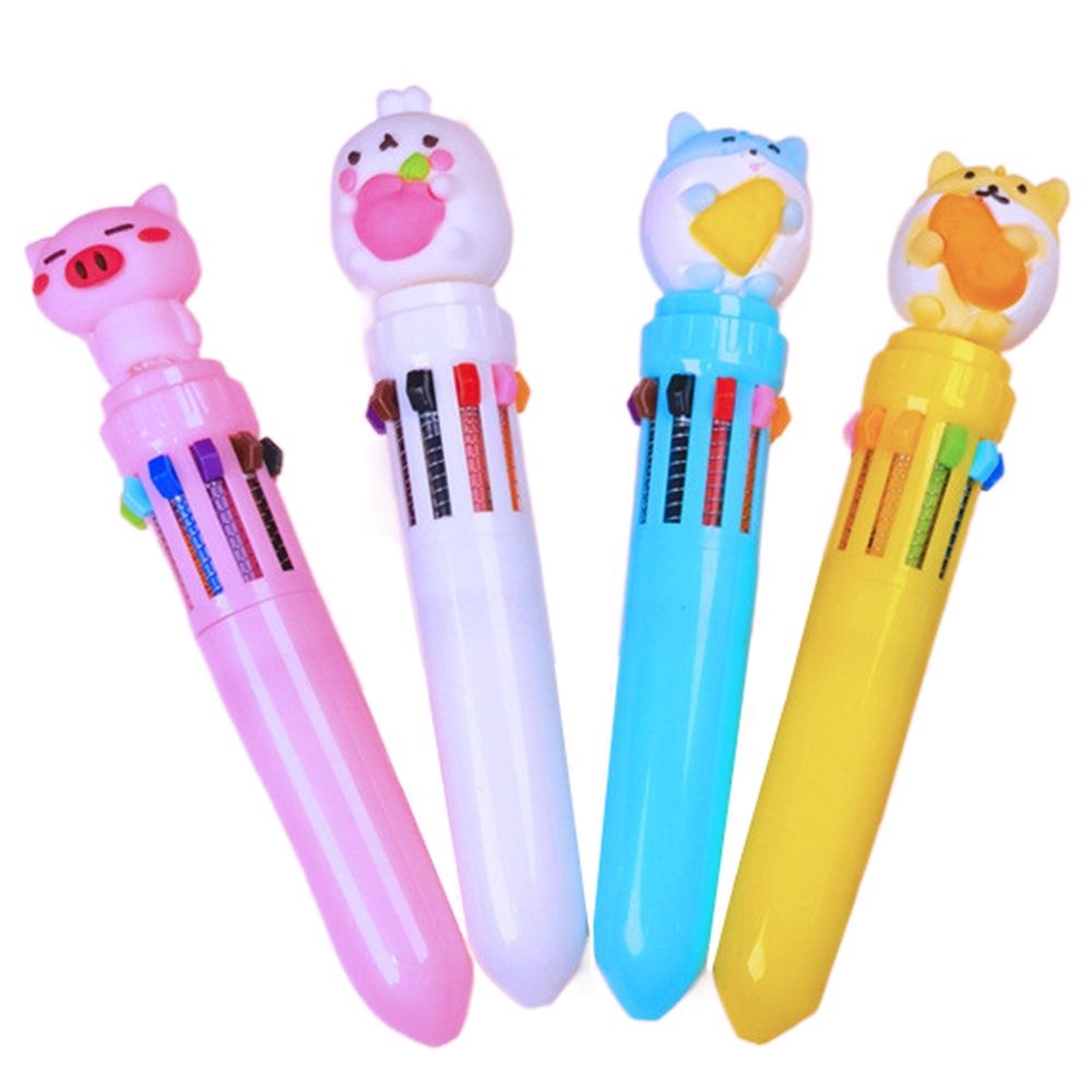 PEWANY Bút Bi Nhiều Màu Ngòi 0.5mm Có Thể Thu Gọn Tiện Dụng