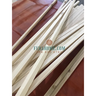 Thanh gỗ thông mới D60xR5, Dày 1,8 cm làm khung, nan kệ, giá - TG5x1.8-60