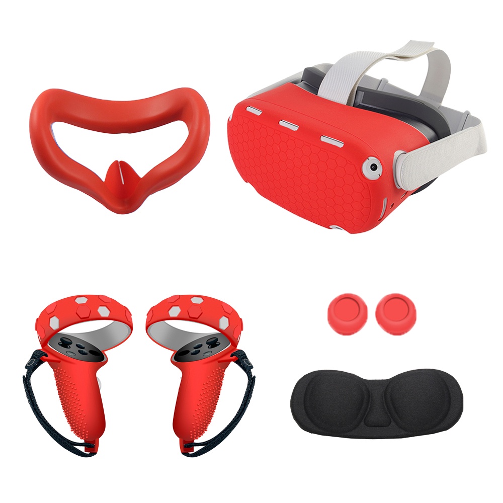 Vỏ Bọc Silicon Bảo Vệ Tay Cầm Điều Khiển VR + Dây Đeo Chống Thất Lạc Cho Oculus Quest 2 Oculus Quest 2