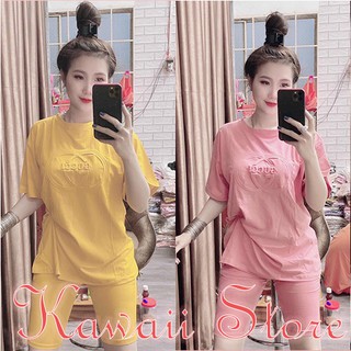 Set bộ thun tixi quần lửng áo ngắn tay siêu sang