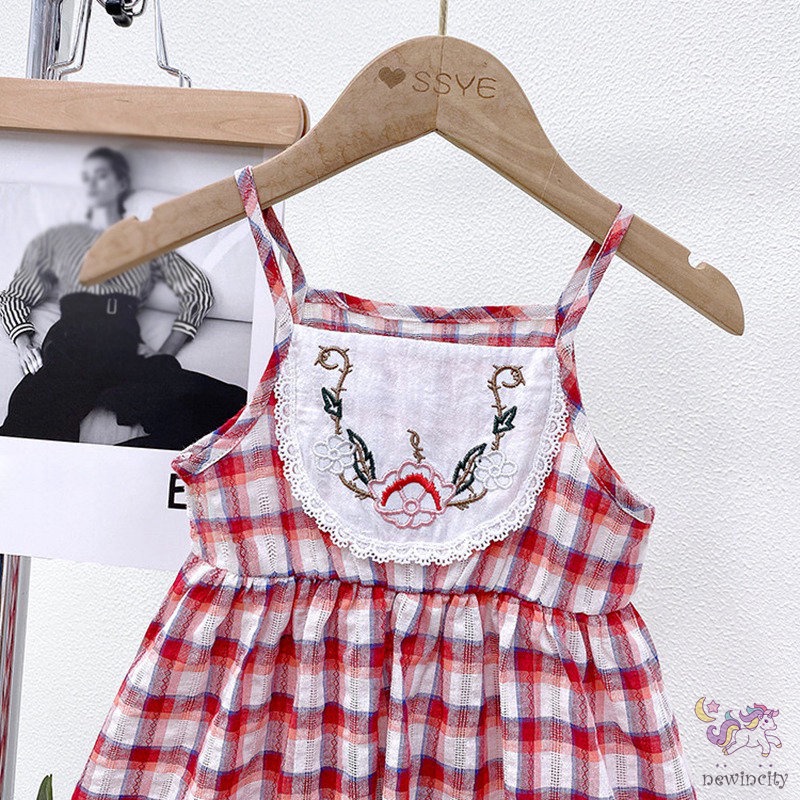 Đầm Bé Gái Thêu Hoa Phong Cách Hàn Quốc