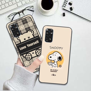 Ốp lưng điện thoại xiaomi redmi note 11 4g / note 11s / note 11 pro 5g (bản vn) in hình gấu bearbrick, snoopy
