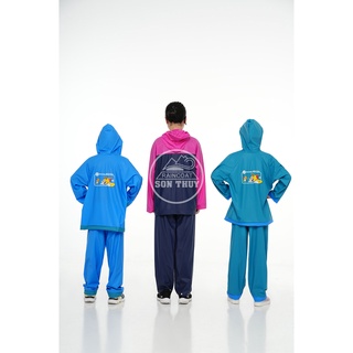 Áo mưa bộ trẻ em sơn thủy ( Size: 4,6,8,10,12,14)