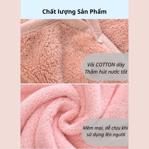 Khăn Tắm Hàn Quốc Lông Cừu Vải Cotton Dày, Mềm Mại, Thấm Hút Nước Tốt ,  To 70x140cm , Nặng 300g.