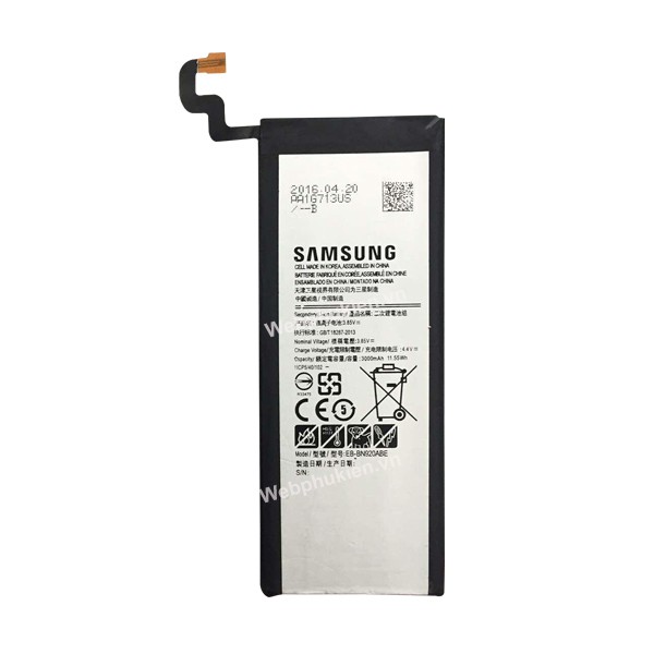 Pin samsung Galaxy Note 5 N920 dung lượng 3000mAh chất lượng