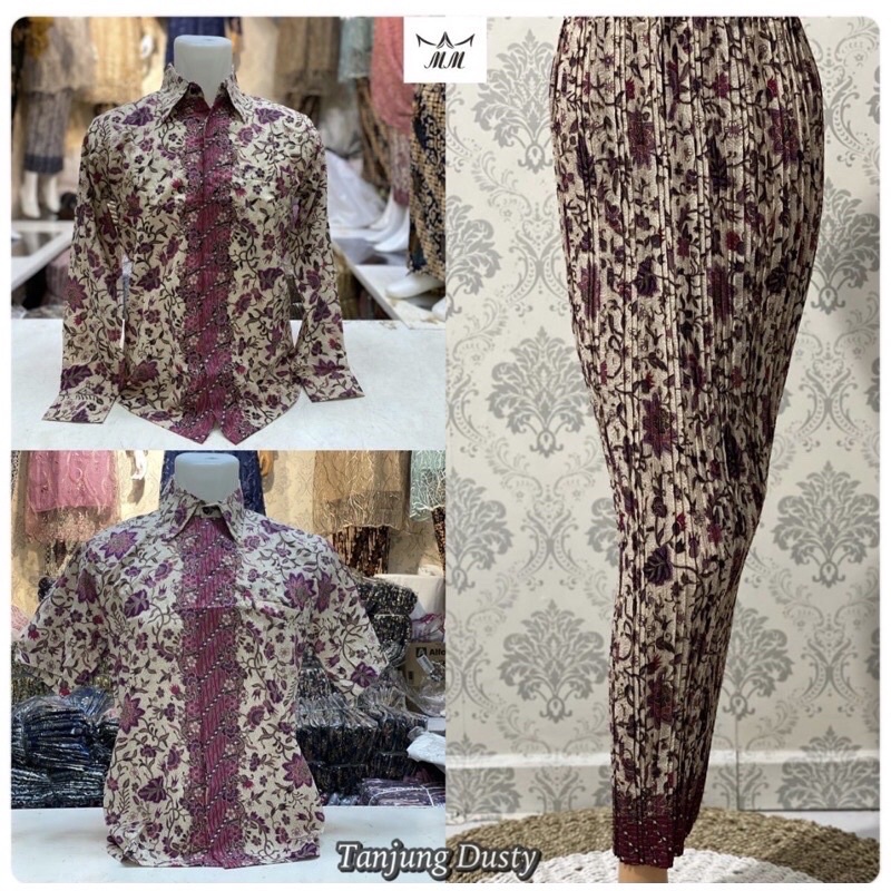 Áo Sơ Mi Và Váy Hồng Họa Tiết Batik